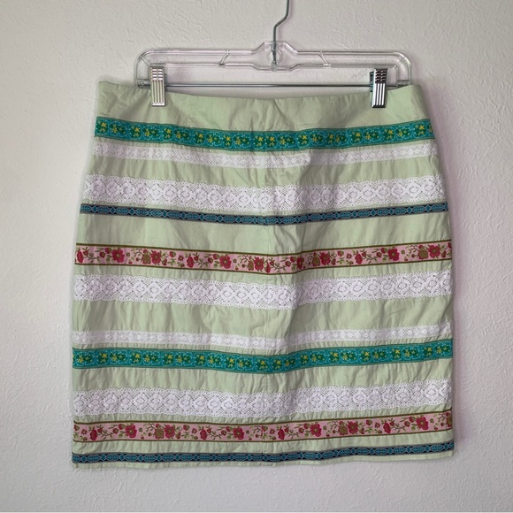 Garnet Hill Mini Skirt with lace and ribbon Size 10 - Picture 3 of 10